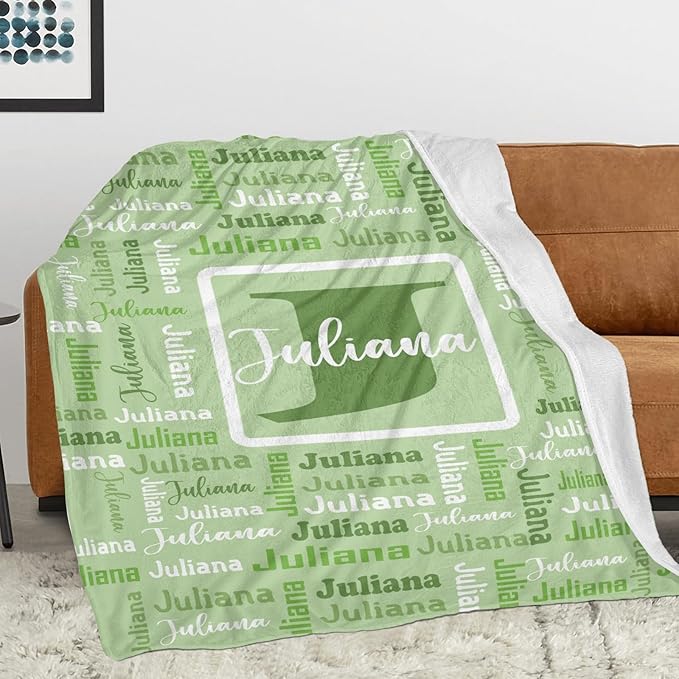 Dr.TOUGH Name Blanket Personalized Blanket for Adult Kids Flannel Customized Personalized Blankets and Throws