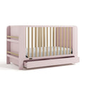Graco Read-with-Me 4-in-1 Convertible Crib with Drawer (Blush with Driftwood) - GREENGUARD Gold Certified Converts to Toddler Bed, Daybed, and Functional Bookshelves