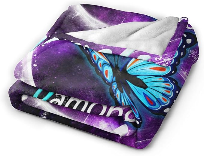 Tijuboni Butterfly Throw Blanket Blue Butterfly Gifts for Girls Boys Women Men Kids Adults Soft Flannel Fleece Blanket for Couch Sofa Bed Home Decor 50"x60"