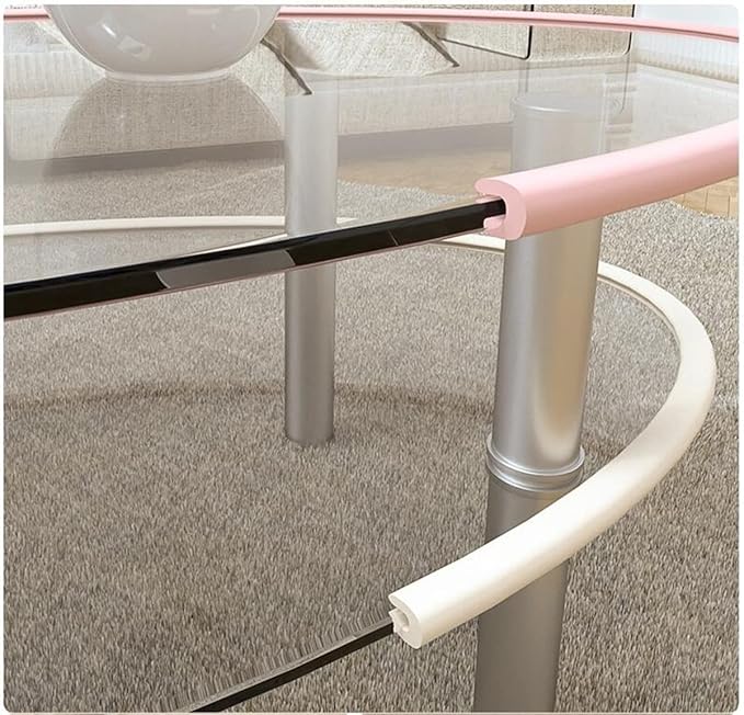 M2cbridge U Shape Extra Thick Furniture Table Edge Protectors Foam Baby Safety Bumper Guard 6.5 Ft (Off White)