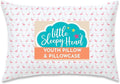 Little Sleepy Head Youth Pillow with Pillowcase 16x22, Soft Jumbo Toddler Pillow, Hypoallergenic Pillowcase - Best Kids Pillows for Sleeping, Perfect Kids Travel Pillow (Flamingo Flock)