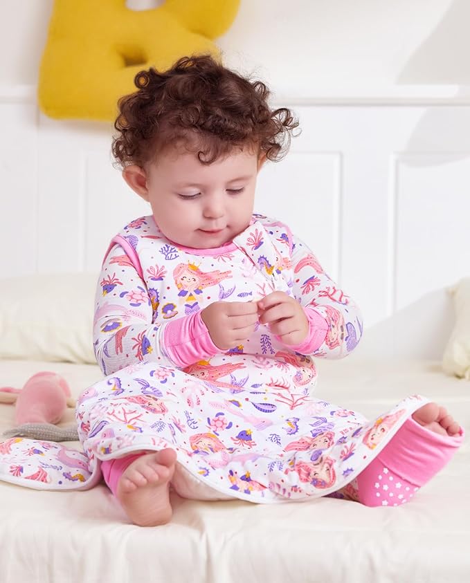 Rayon Made from Bamboo Viscose Sleep Sack 0-36 Months 1.0 Tog for Toddler and Baby sleepers 2-Way Zipper Newborn Sleep Sacks