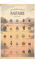 Slagindeco Safari Animal Tracks Hanging Poster, Jungle Nursery Decoration, Safari Theme Baby Room Decor