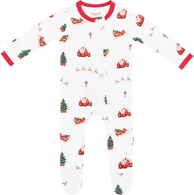 KYTE BABY Unisex Zipper Closure Footies, Rayon Made From Bamboo, 0-24 Months