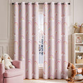 jinchan Nursery Blackout Curtains for Kids Room Rainbow Pink Curtains Cute Girls Bedroom Dorm Playroom Window Treatment Grommet Thermal Insulated Room Darkening 2 Panels 84 Inch Length