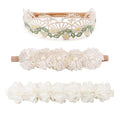 cherrboll 3pcs Baby Girl Headbands Flowers, Super Soft & Stretchy Nylon Floral Hairbands for Newborn Toddler