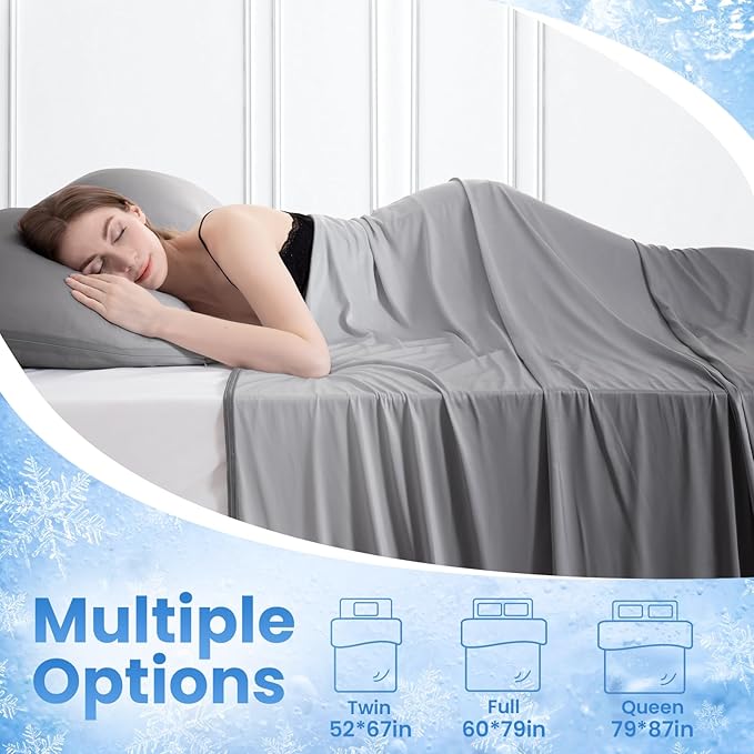 LUXEAR Gradient Cooling Blanket, Double-Sided Q-Max>0.5 Arc-Chill Summer Cold Blanket for Bed Sofa Chair Travel, Absords Heat to Keep Body Cool for Hot Sleeper & Night Sweats Adult Kids- Grey- 79"x86"