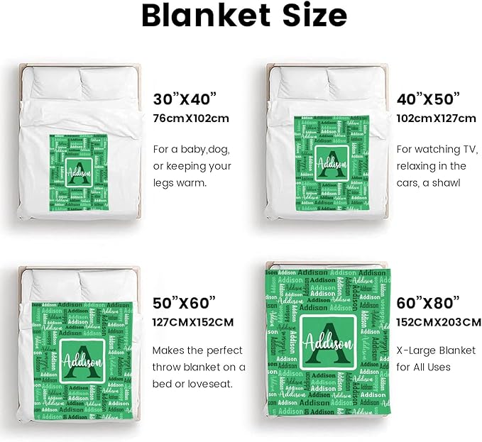 Dr.TOUGH Name Blanket Personalized Blanket for Adult Kids Flannel Customized Personalized Blankets and Throws