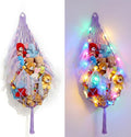 Stuffed Animal Storage Organizers with LED Lights 59 Inch Large Toy Storage Stuffed Animal Hammock Macrame Toy Display Plush Holder Wall for Bedroom Decor Boho Nursery Playroom Organizer