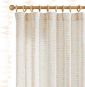 jinchan Linen Nursery Curtains for Living Room Boho Curtains for Bedroom Kids Room 96 Inches Long Pink Geometric Printed Farmhouse Drapes Rod Pocket Window Treatment Curtain Set of 2 Panels Peachy