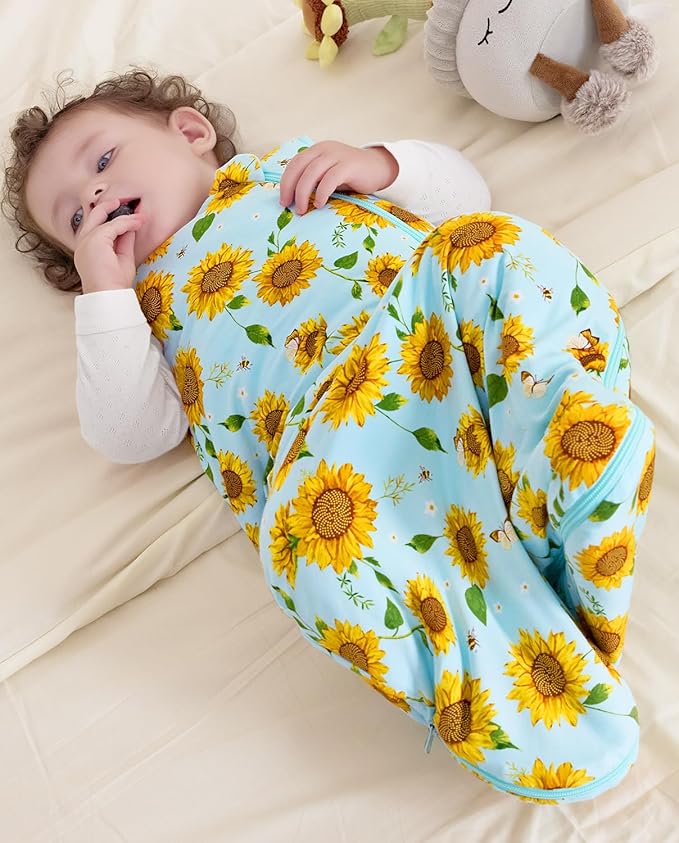 Rayon Made from Bamboo Viscose Sleep Sack 0-36 Months 1.0 Tog for Toddler and Baby sleepers 2-Way Zipper Newborn Sleep Sacks