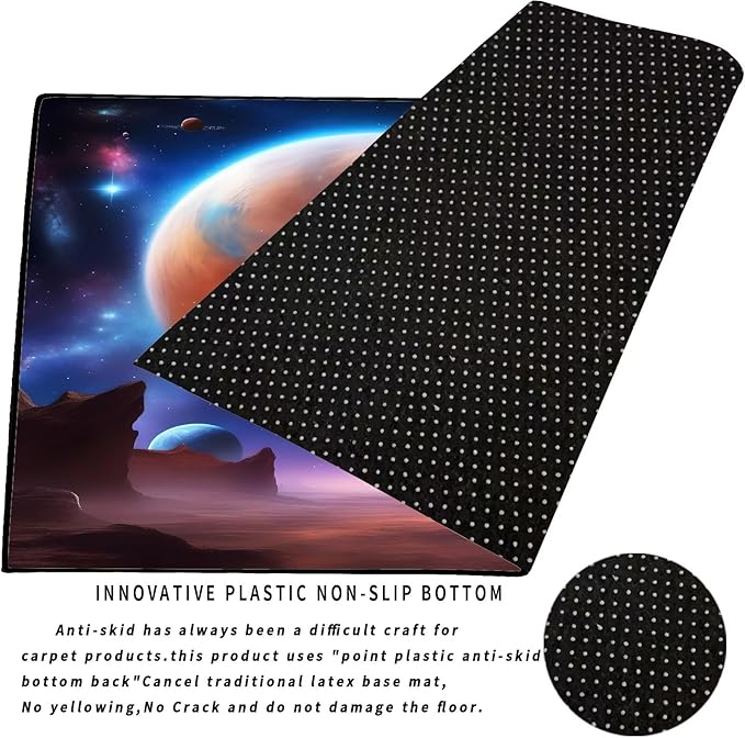 6' x 9' Space Rug for Boys Room Galaxy Rugs Planet Alien Desert Carpet Printed Throw Rugs for Kids Children Living Room,180x275cm