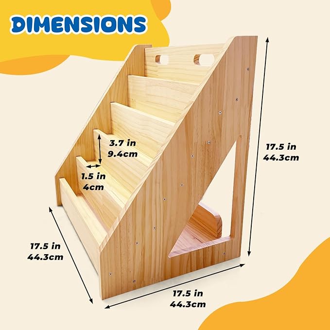 TONGMO 5-Tier Montessori Bookshelf - Front Facing Kids Bookshelf with Back Storage, Perfect for Toddler, Children's Room, and Reading Nook (Natural)