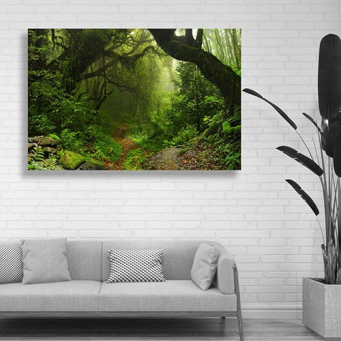 SIGNWIN-Canvas Wall Art-Sunshine in The Forest -Canvas Prints Home Artwork Decoration for Living Room,Bedroom - 24x36 inches