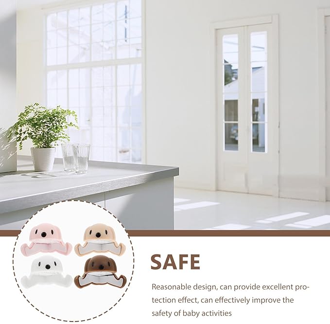 MERRYHAPY 4Pcs Animal Design Silicone Corner Protectors Soft Furniture Edge Guards for Tables Desks Chairs Safe Proofing Bumpers for Home and Nursery