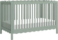 babyletto Swell 4-in-1 Convertible Crib with Toddler Bed Conversion Kit in Light Sage, Greenguard Gold Certified, Made of 100% Solid Wood