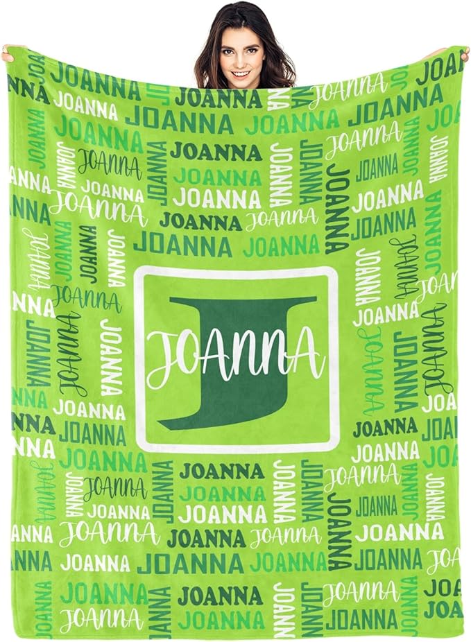 Dr.TOUGH Name Blanket Personalized Blanket for Adult Kids Flannel Customized Personalized Blankets and Throws