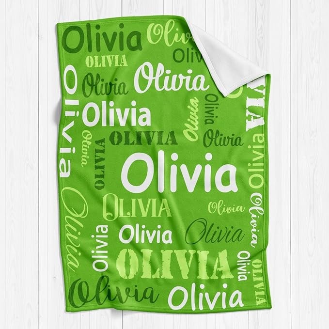Gudina Personalized Name Blankets and Throws, Custom Blanket with Name, Personalized Christmas Blanket Gifts for Women Men