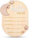 Lusofie Baby Announcement Sign Wooden Moon And Stars Welcome Baby Sign Baby Name Sign For Baby Announcement Birth Announcement Sign For Photo Props Baby Shower Hospital Nursery