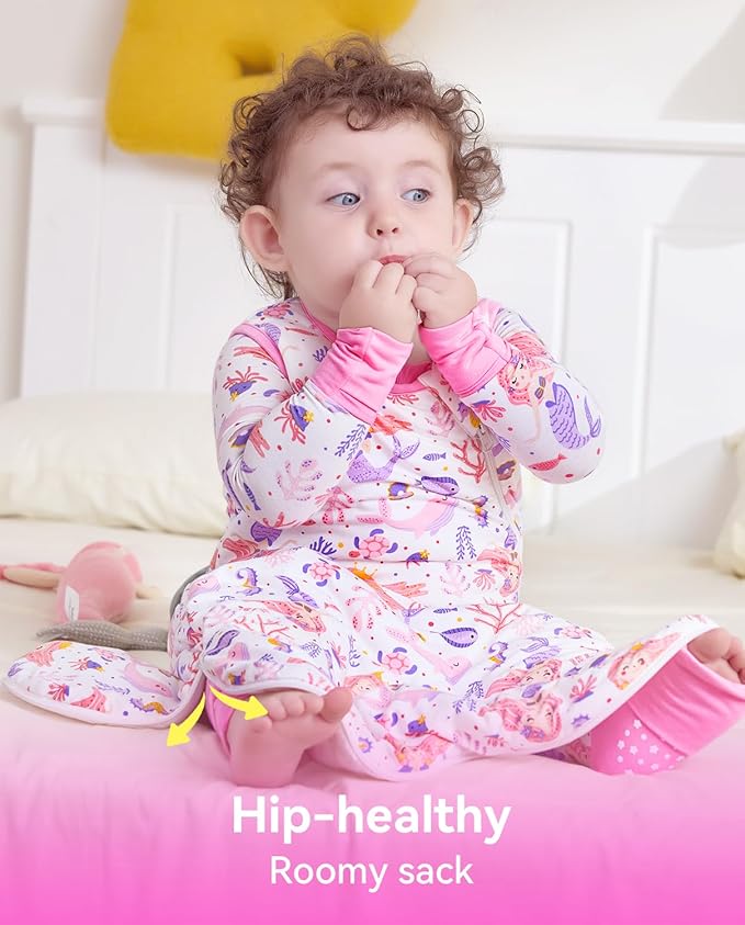 Rayon Made from Bamboo Viscose Sleep Sack 0-36 Months 1.0 Tog for Toddler and Baby sleepers 2-Way Zipper Newborn Sleep Sacks