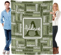 Dr.TOUGH Name Blanket Personalized Blanket for Adult Kids Flannel Customized Personalized Blankets and Throws