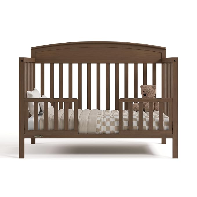 Graco Benton 5-in-1 Convertible Crib (Hazelnut) – GREENGUARD Gold Certified, Converts from Baby Crib to Toddler Bed, Daybed and Full-Size Bed, Fits Standard Full-Size Mattress