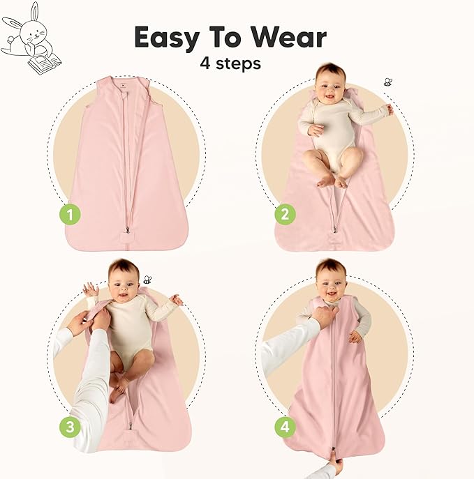 2-Pack Baby Sleep Sacks, Zipper Wearable Blanket - 0.5TOG Organic Cotton,Lightweight,Soft Cozy Toddler Sleeping Sack 6-12 months,Easy to Wear Large Newborn Transition Swaddles Sleepsacks (Butterflies)