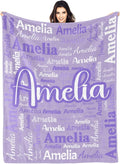 Dr.TOUGH Personalized Blanket for Adult Kids with Name Customized Blankets Personalized Throw Blanket for Christmas Birthday Gifts