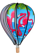 Hot Air Balloon Hanging Garden Spinner 22" - Vibrant Flamingo Design, Weather-Resistant Outdoor Decor, Durable & Lightweight for Patios, Yards, and Gardens - Eye-Catching Wind Spinner