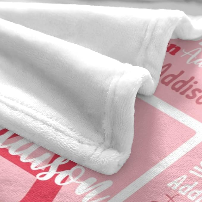 Dr.TOUGH Name Blanket Personalized Blanket for Adult Kids Flannel Customized Personalized Blankets and Throws