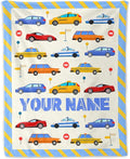 Custom Cute Blanket Gifts for Boys - 60" x 80" Inches Car Throws Gift for Men Teens - Cute Blue Warm Cozy Blanket for Bed, Couch, Travel