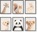 VOLIX Set of 6 Wall Art Unframed Jungle Animal Wall Hanging Decor for Kids Room, Nursery, Safari Themed Birthday Party, 12x16 inch
