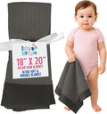 Thermal Waffle Knit Baby Blanket - Soft Breathable Mini Blanket for Newborns and Infants - Toddler Blankey for Strollers, Travel, Naptime, Nursery and More - 18" x 20" (Gray, Nylon Trim)