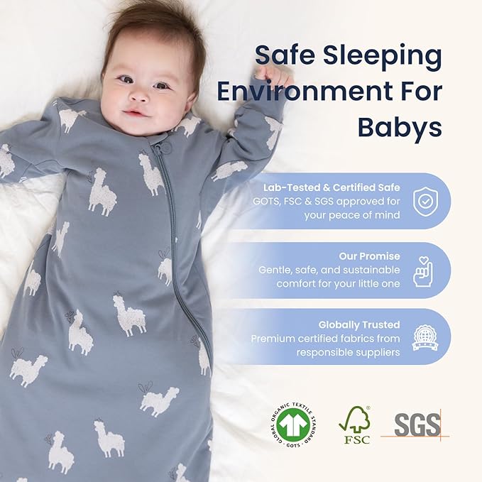 Unisex Sleeping Bag for Babies and Toddlers 1.0 Tog Sleep Sack 18-36 Months, Newborn Sleep Sack, Wearable Blanket Baby, Sleep Sack with Sleeves, Gifts for Baby