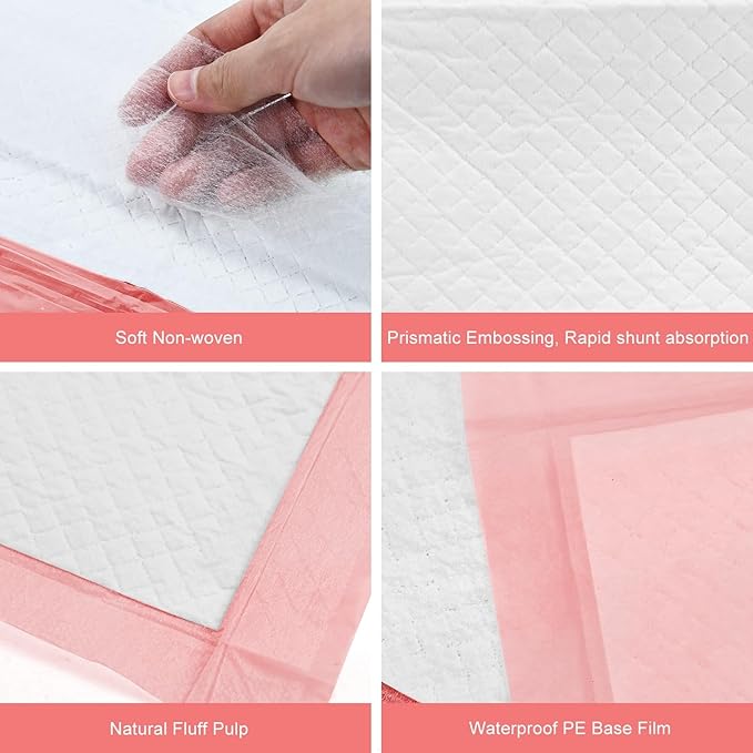 Rocinha Disposable Changing Pads for Baby 100 Pack Waterproof Diaper Changing Pad Cover Breathable Underpads Bed Table Protector Mat Baby Changing Pad Liner, 17 Inches x 13 Inches