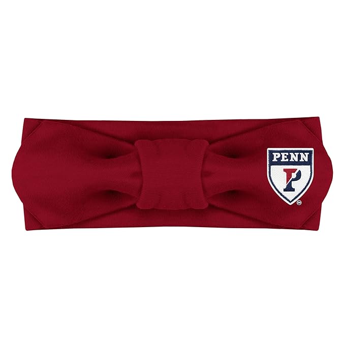 Creative Knitwear Pennsylvania Quakers Infant Girls Crimson Solid Hair Knot Headband Embroidered Logo - Size Newborn - 4T