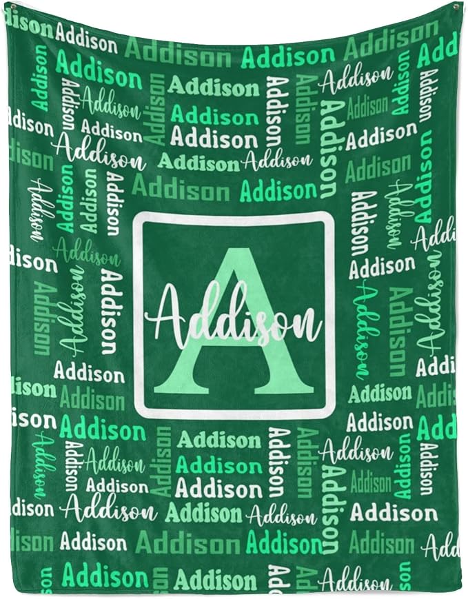 Dr.TOUGH Name Blanket Personalized Blanket for Adult Kids Flannel Customized Personalized Blankets and Throws