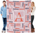 Dr.TOUGH Name Blanket Personalized Blanket for Adult Kids Flannel Customized Personalized Blankets and Throws