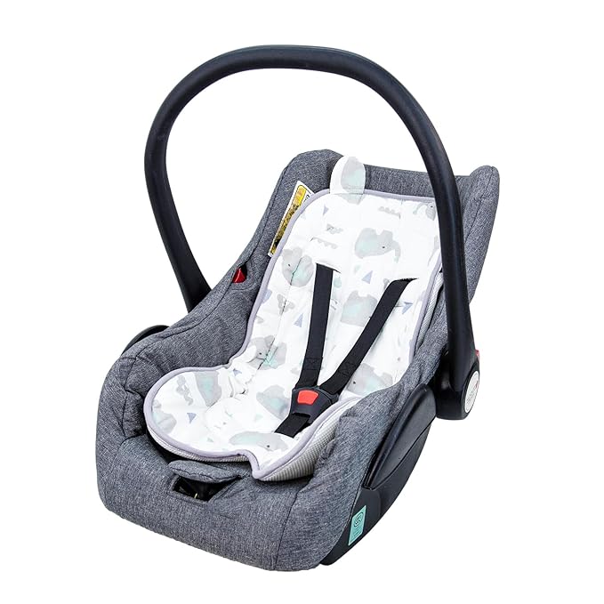 Baby Carriage Cushion, Universal Breathable Car Seat Insert Cushion, 3D Air Mesh Baby Seat Pad Liner for CarSeat, Buggy, High Chair (Elephant