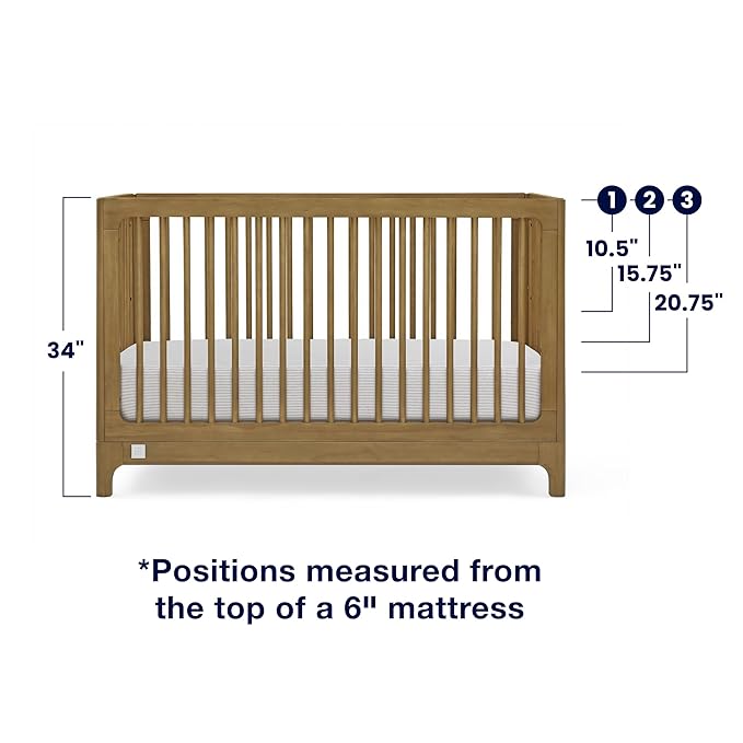 Delta Children babyGap Wren 4-in-1 Convertible Crib Greenguard Gold Certified, Acorn