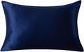 SLPBABY 100% Natural Pure Silk Pillowcase for Hair and Skin, Both Side 19 Momme Silk, Luxury Smooth Satin Pillowcase Cover with Hidden Zipper (King, Navy Blue)