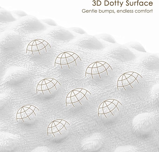 Baby Blankets for Boys Girls, Soft Nursery Minky Blankets with Muslin and Dotted Fleece Back 30x40 inches, Receiving Bed Quilt for Newborn, Infants, Toddlers (Butter)