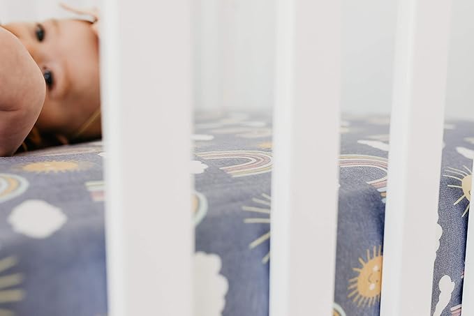 Copper Pearl Premium Knit Baby Crib Sheets for Standard Mattresses, Breathable and Soft, Fitted Crib Sheets for Boys and Girls, Hope