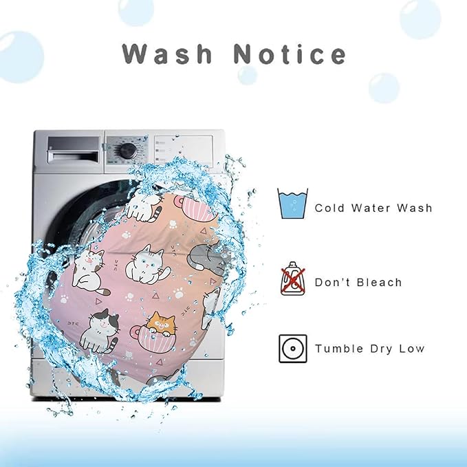 Cat Comforter Set Queen: Colorful Cartoon Cats Bedding Set Cute Kitten Rainbow Feline Quilt 3 Piece for Women Girls Teens Adults 1 Comforter & 2 Pillowcases