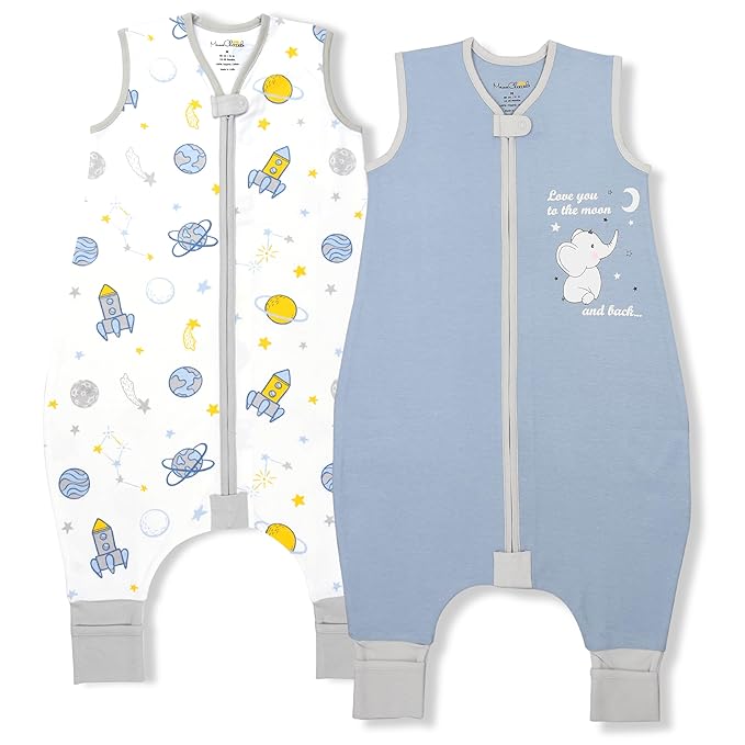 Mama Cheetah Toddler Sleep Sack with Feet 2T, 0.5 TOG Organic Cotton Baby Wearable Blankets with Legs, Baby Sleeping Bag for Walkers, Early Walker Medium