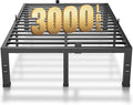 MAF King Bed Frame 14 Inch Heavy Duty Metal Platform BedFrame with Black Steel Slat Support Noise Free King-Bed-Frame, No Box Spring Needed