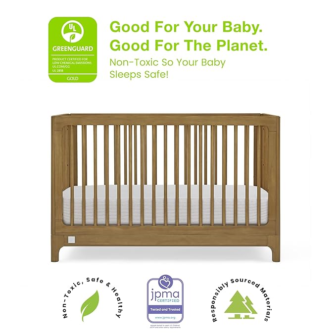 Delta Children babyGap Wren 4-in-1 Convertible Crib Greenguard Gold Certified, Acorn