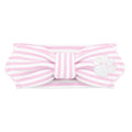 Creative Knitwear Clemson Tigers Infant Girls Pink/White Striped Hair Knot Headband Embroidered Logo - Size Newborn - 4T