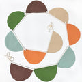 2 Sets of Orange Green Brown Half Round Banner 20Pcs Nursery Garland Flags Fabric Semicircle treamers for Baby's Room Decor Kids Camping Jungle Safari Animal Birthday Baby Shower Party Decorations