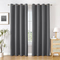 ChrisDowa Blackout Curtains 72 inches Long for Bedroom - 2 Panels Set Grommet Thermal Insulated Room Darkening Curtains for Living Room (Grey, 52 x 72 Inch)